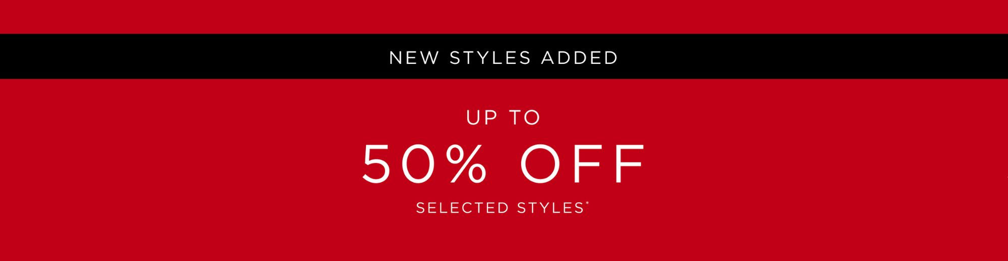 Red promotional banner with text 