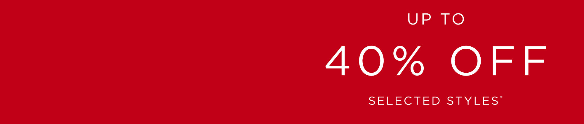 Red background with white text displaying 