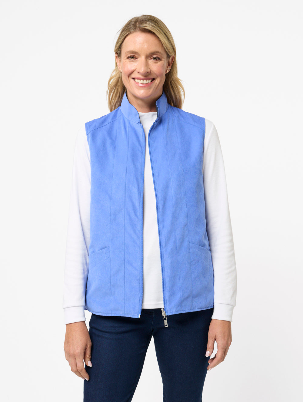 Microfibre Reversible Vest - Women's Microfibre Rev Vest in Cobalt Blue ...