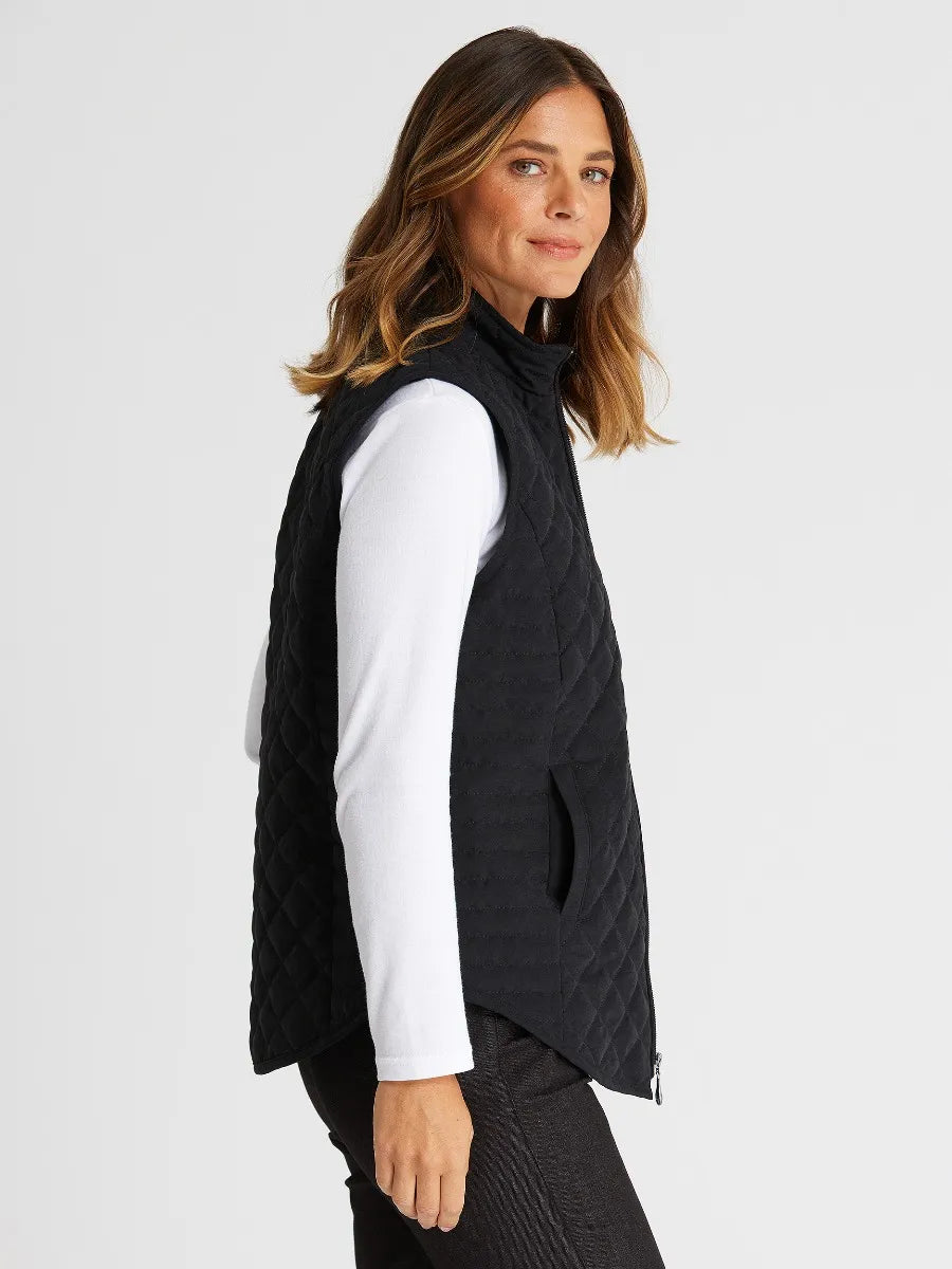 Women's Microfibre Vest in Black – Black Pepper