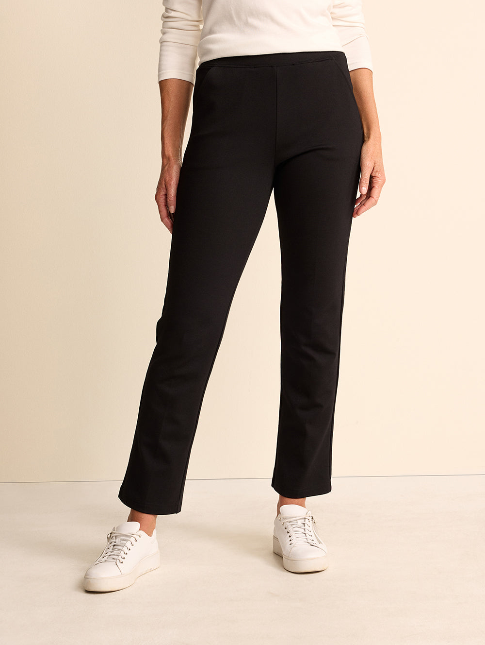 Black Pepper Short Length Pants Bi Stretch Slim Short Length Pant