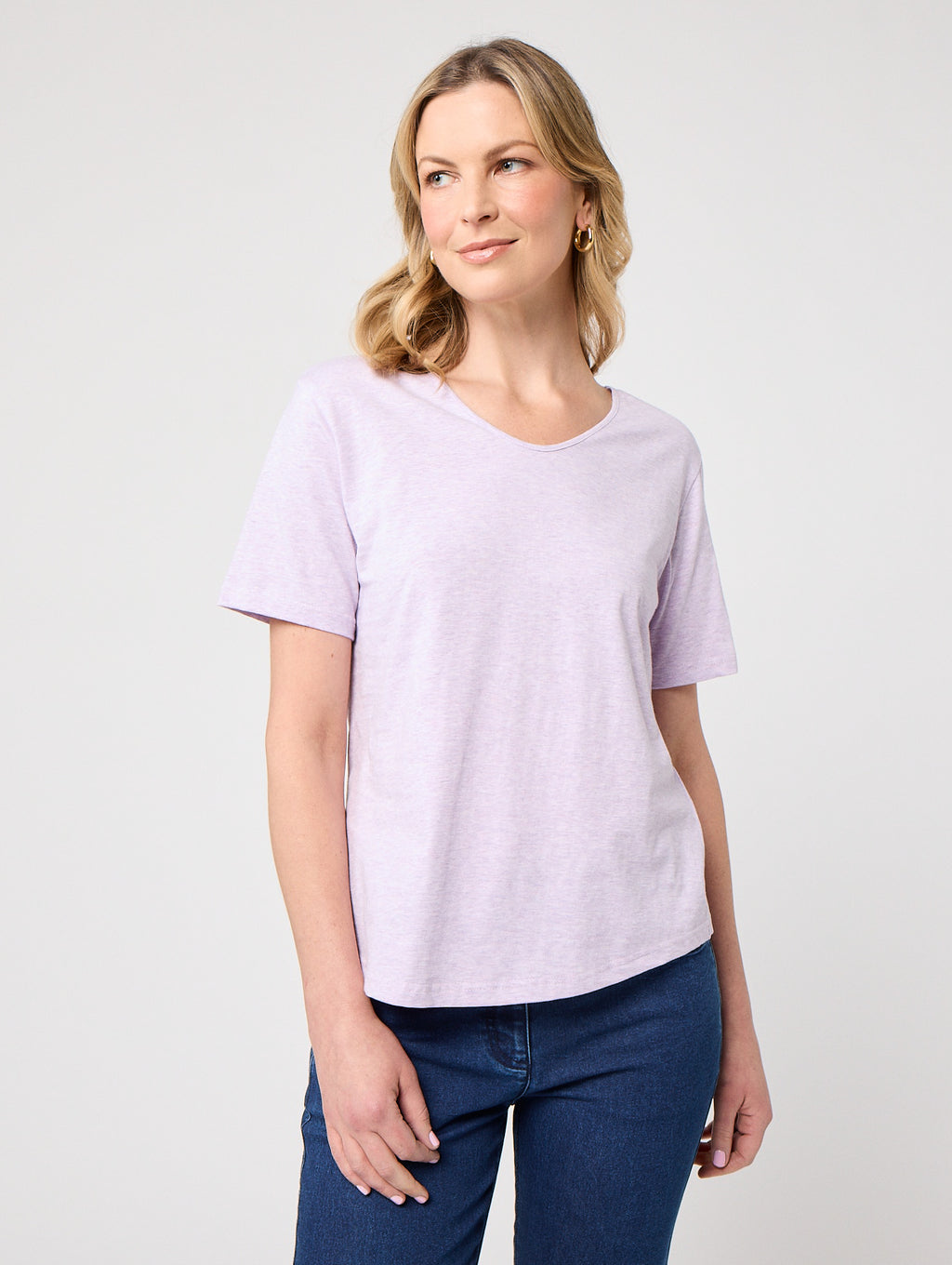 Women's Cleo Tee in Bloom Marle | Black Pepper
