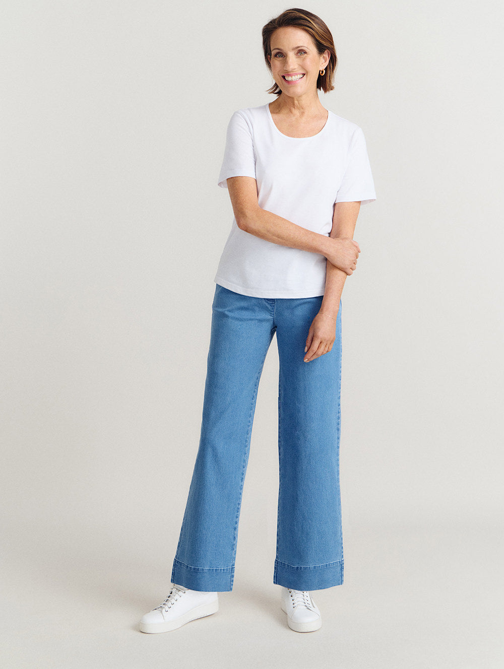 Intense Denim Wide Leg Jean