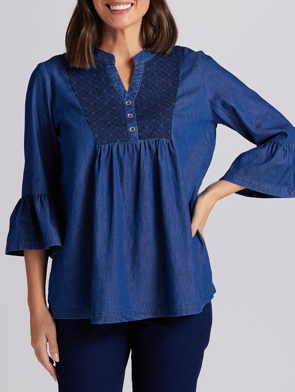 Inez 3/4 Sleeve Blouse