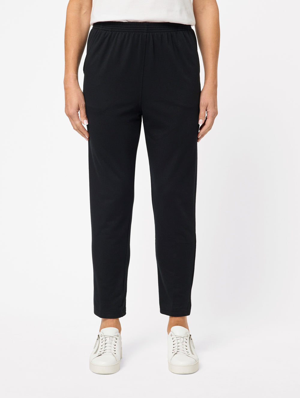 Raw Spun Cotton Short Length Pant - Women's Track Pant in Black - Black ...