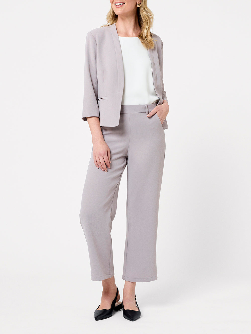 Crepe Luxe Cropped Jacket