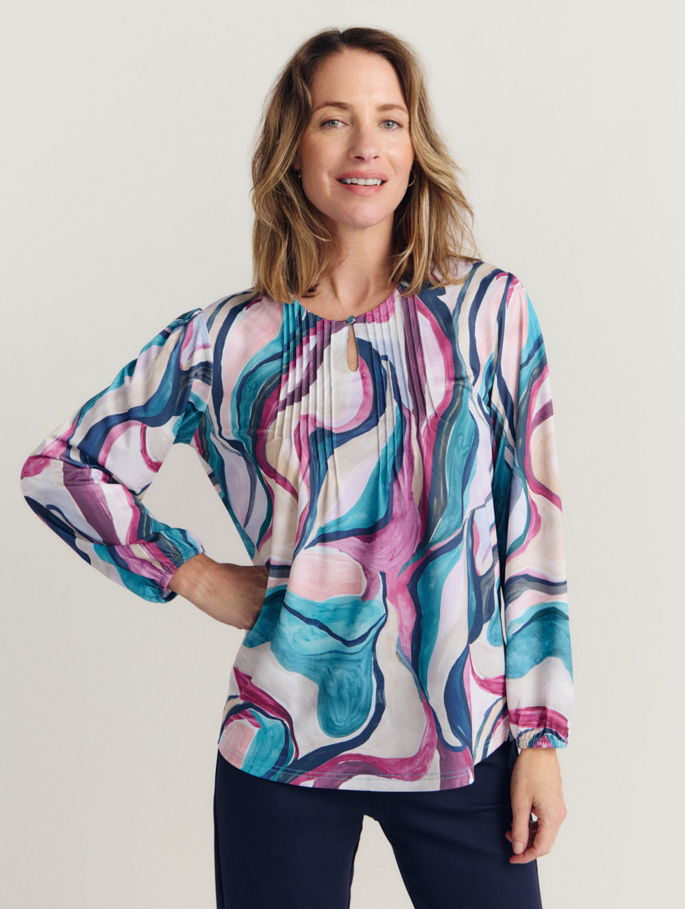 Alease Pintuck Top