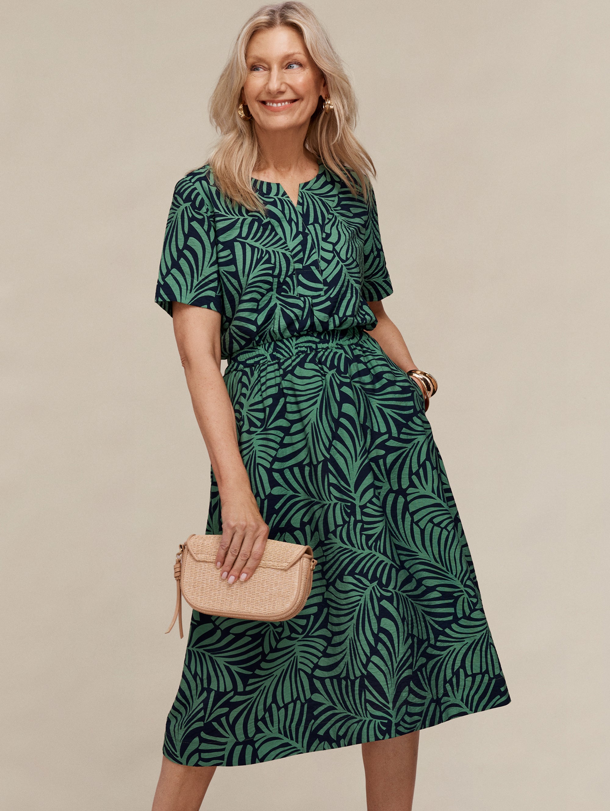 Maja Leaf Print Skirt