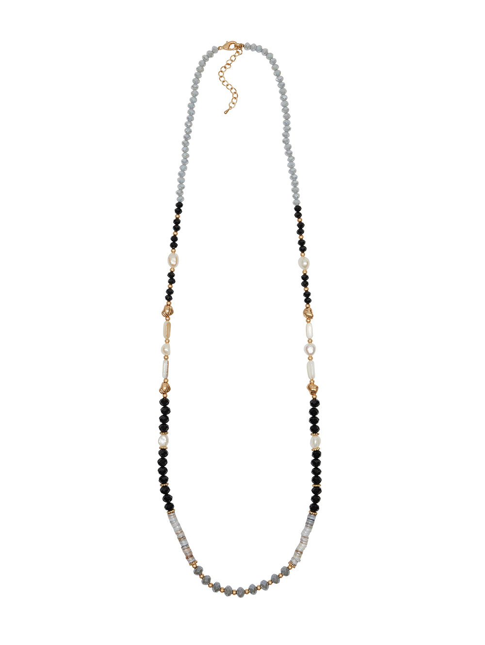 Dazzling Stones And Pearl Necklace