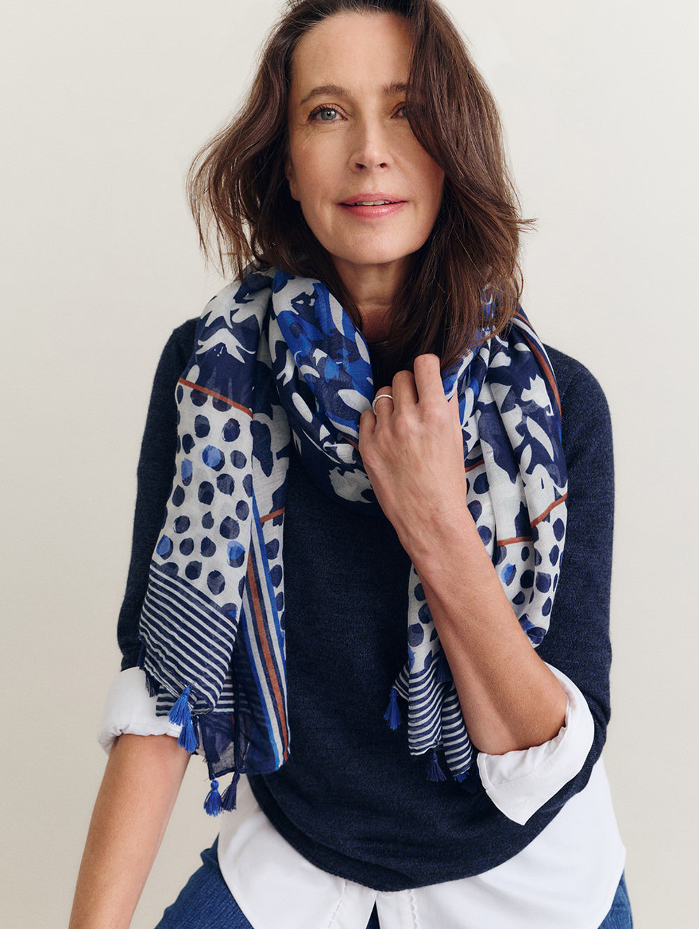 Blue Geo Scarf