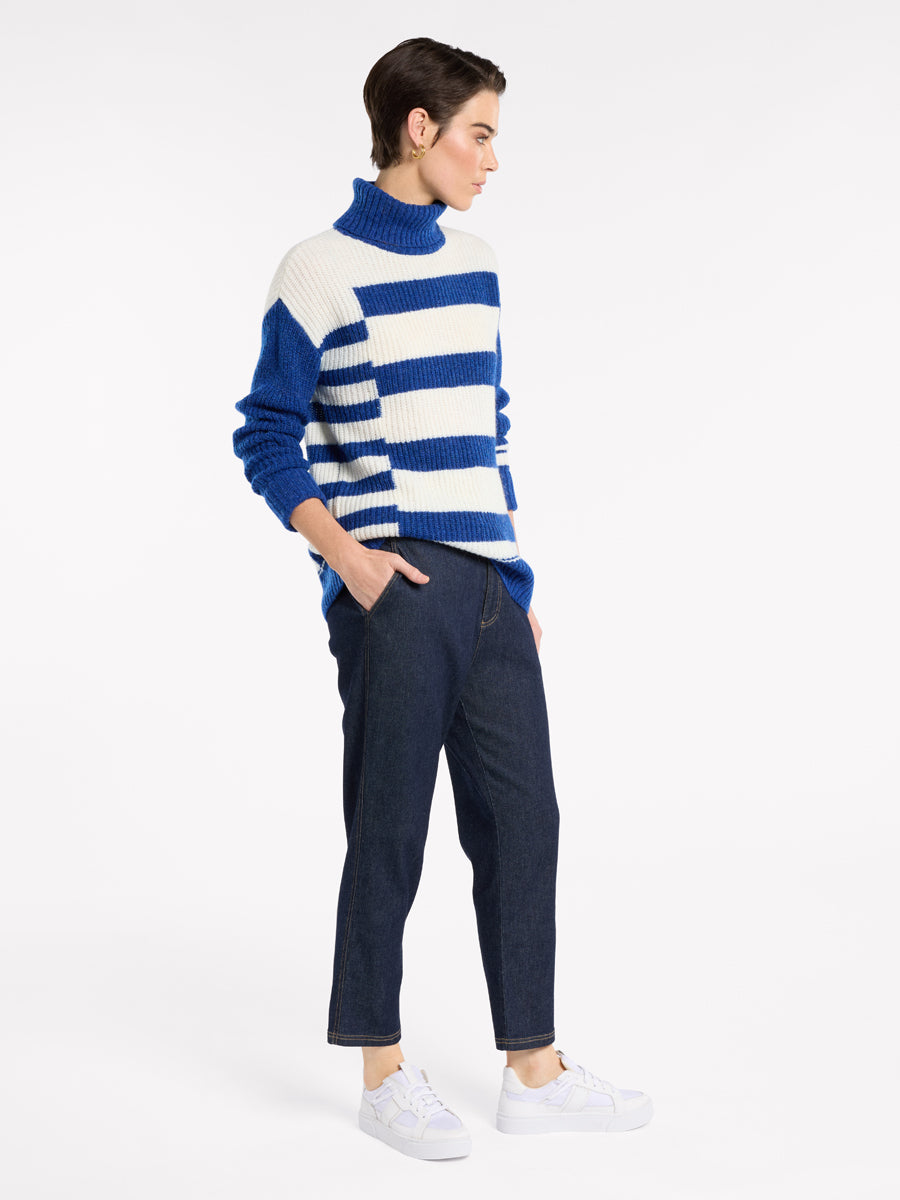 Spliced Stripe Sweater