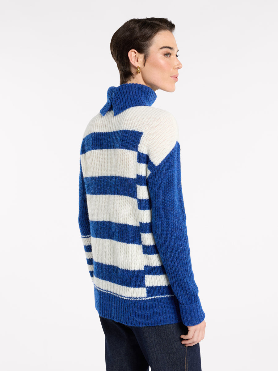 Spliced Stripe Sweater