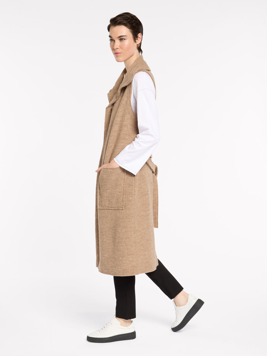 Boiled Wool Wrap Vest